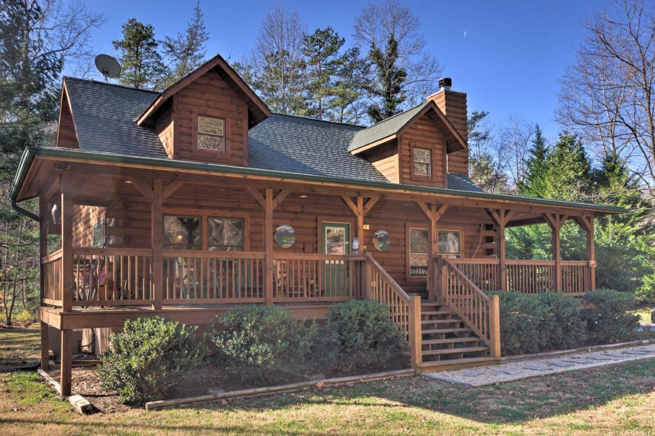 فيلا Lake Lure Log Cabin With Grill Steps To Beach! المظهر الخارجي الصورة