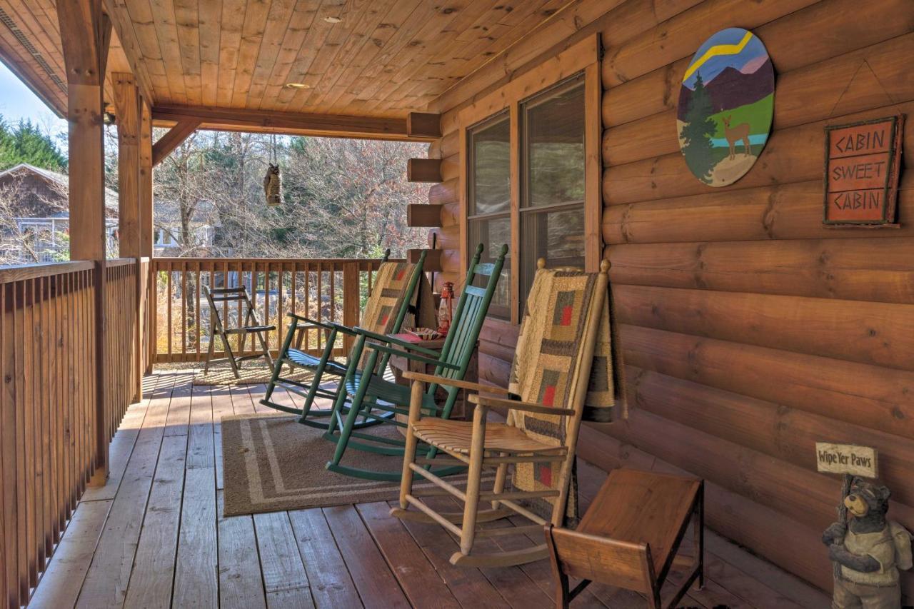 فيلا Lake Lure Log Cabin With Grill Steps To Beach! المظهر الخارجي الصورة