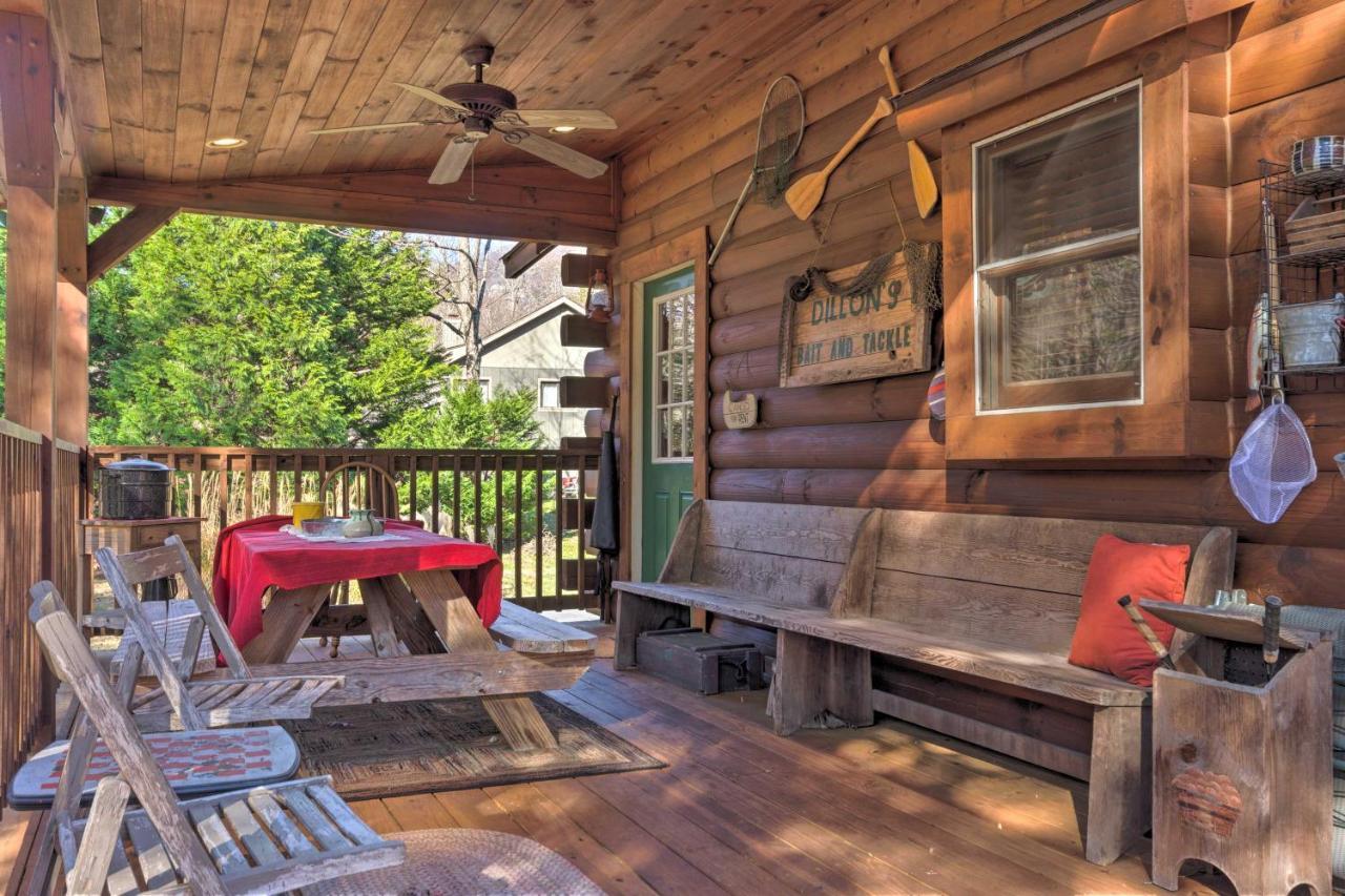 فيلا Lake Lure Log Cabin With Grill Steps To Beach! المظهر الخارجي الصورة