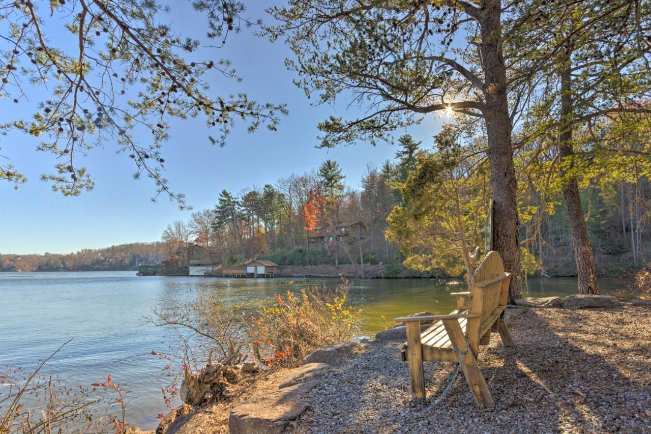 فيلا Lake Lure Log Cabin With Grill Steps To Beach! المظهر الخارجي الصورة